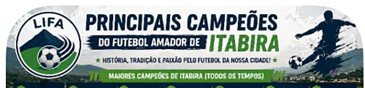 Principais campeões do futebol amador de Itabira